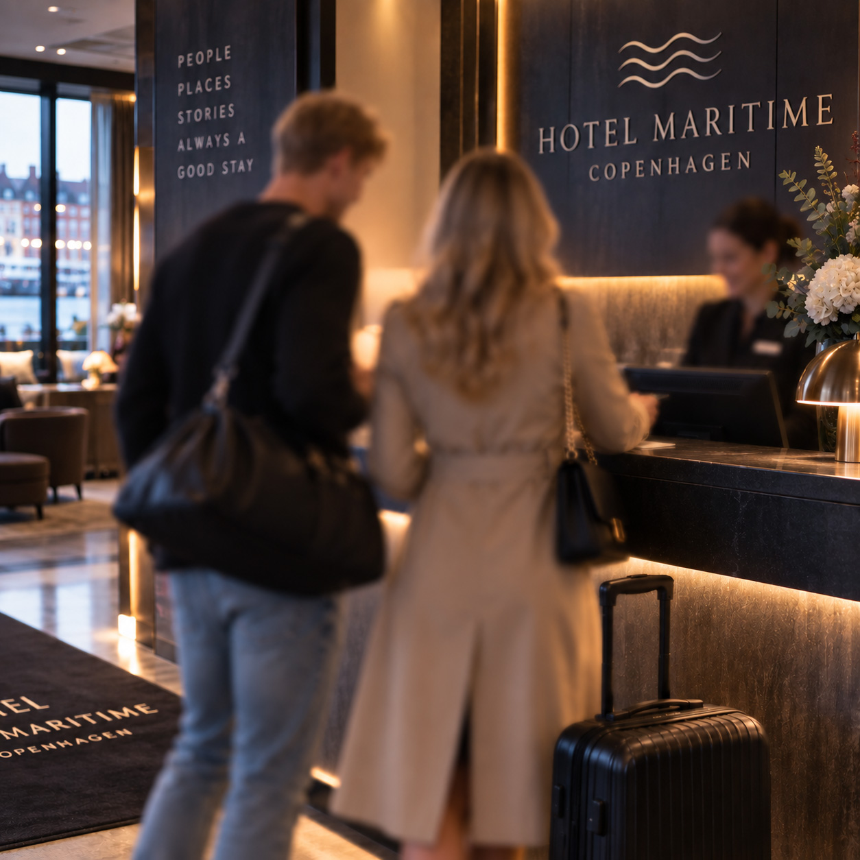 Incheckning på Hotel Maritime i Köpenhamn